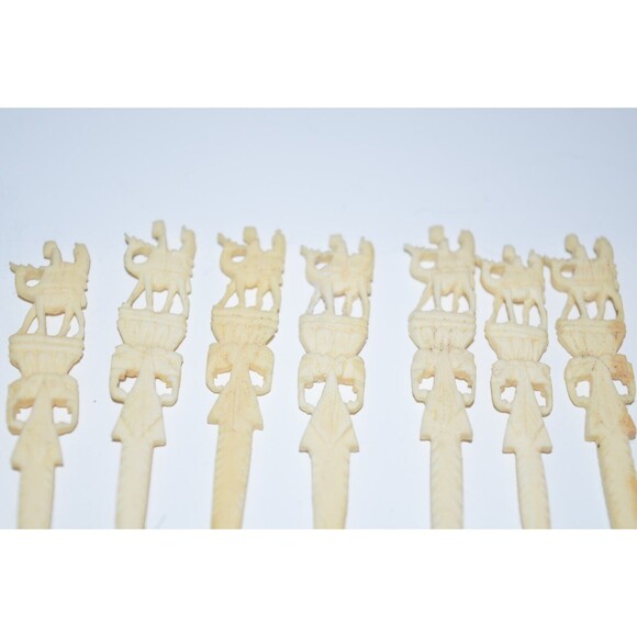 Vtg mixed lot Barware Celluloid plastic Cocktail Picks Appetizer Asian Lattice - Picture 8 of 11